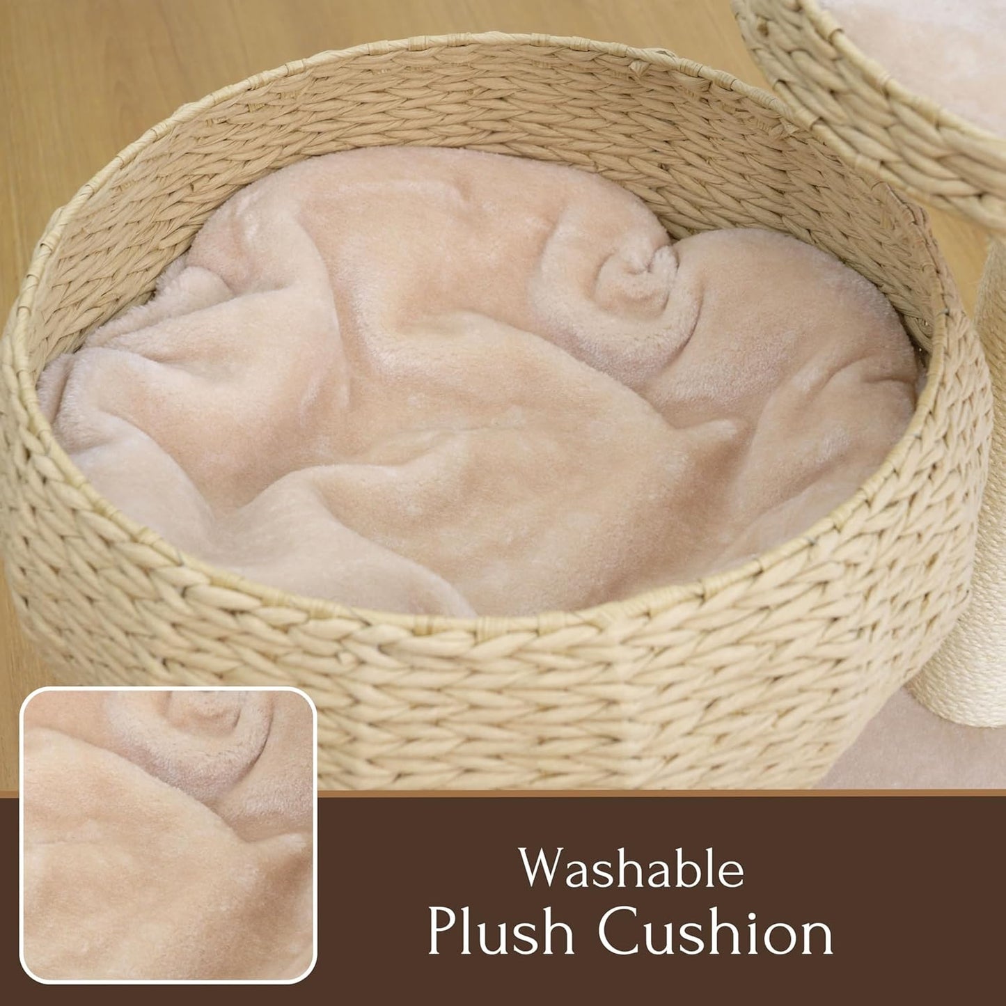 New Paper Rope Natural Bowl Shaped with Perch Cat Tree…