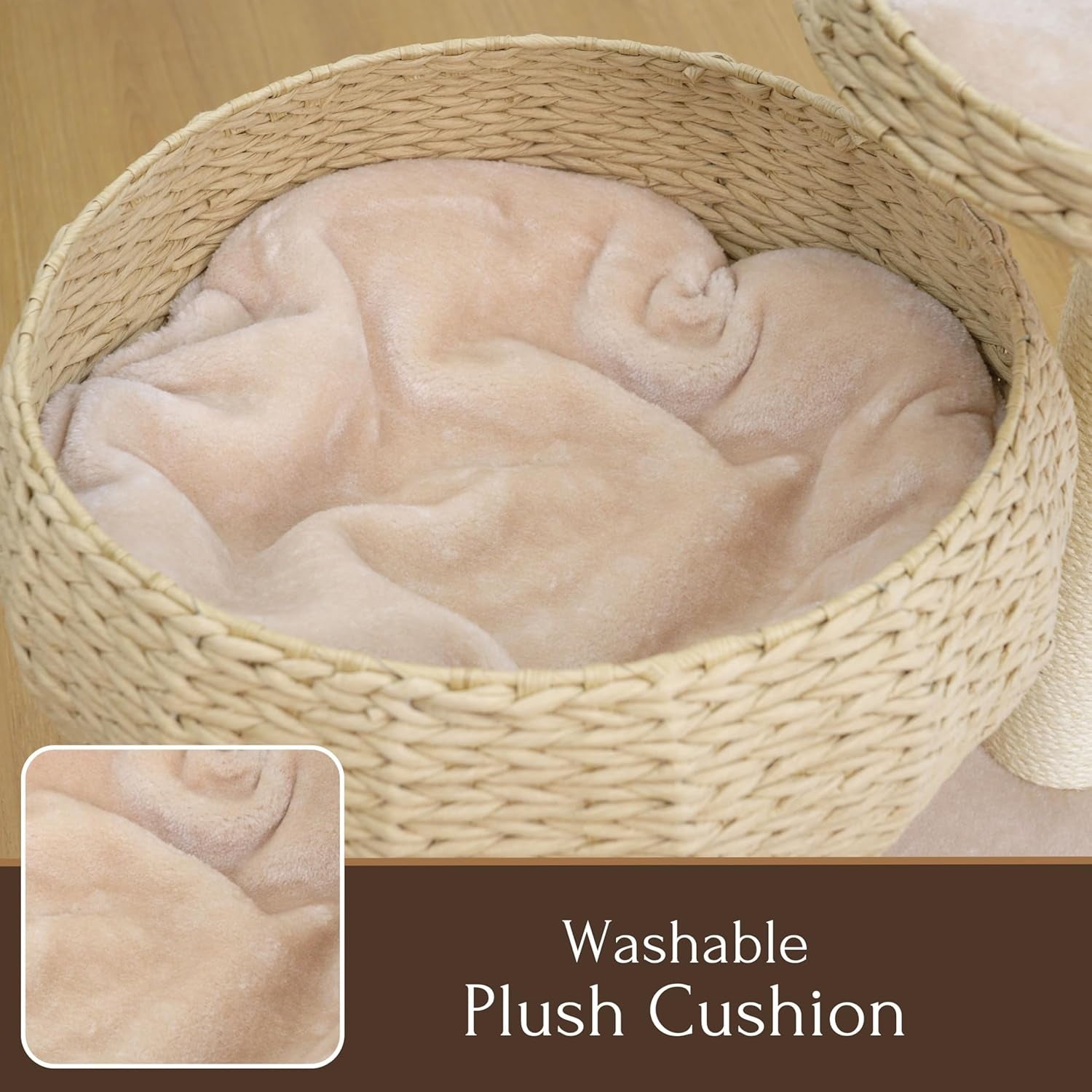 New Paper Rope Natural Bowl Shaped with Perch Cat Tree…